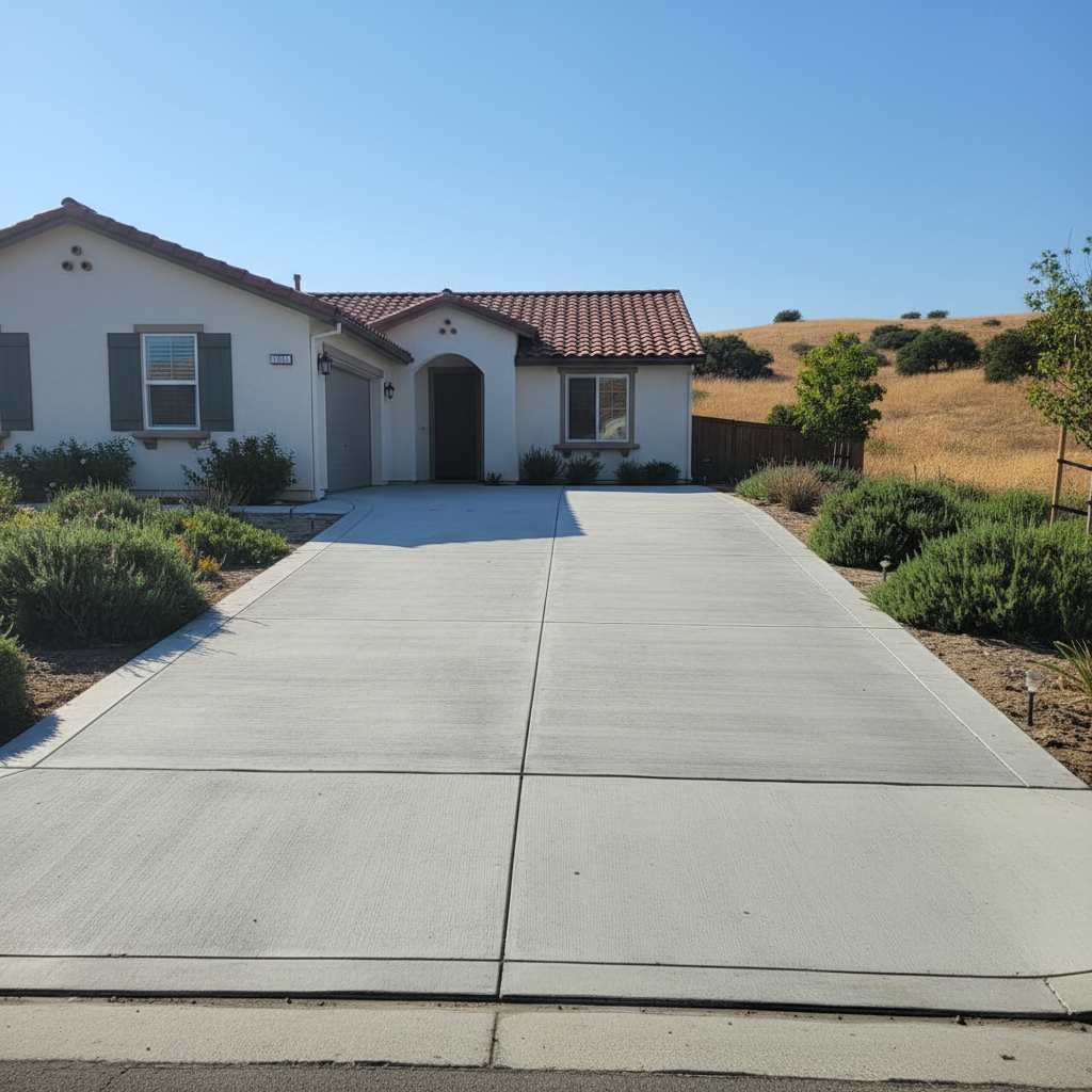 Concrete Driveways completed by Apex Concrete Solutions in San Mateo, CA