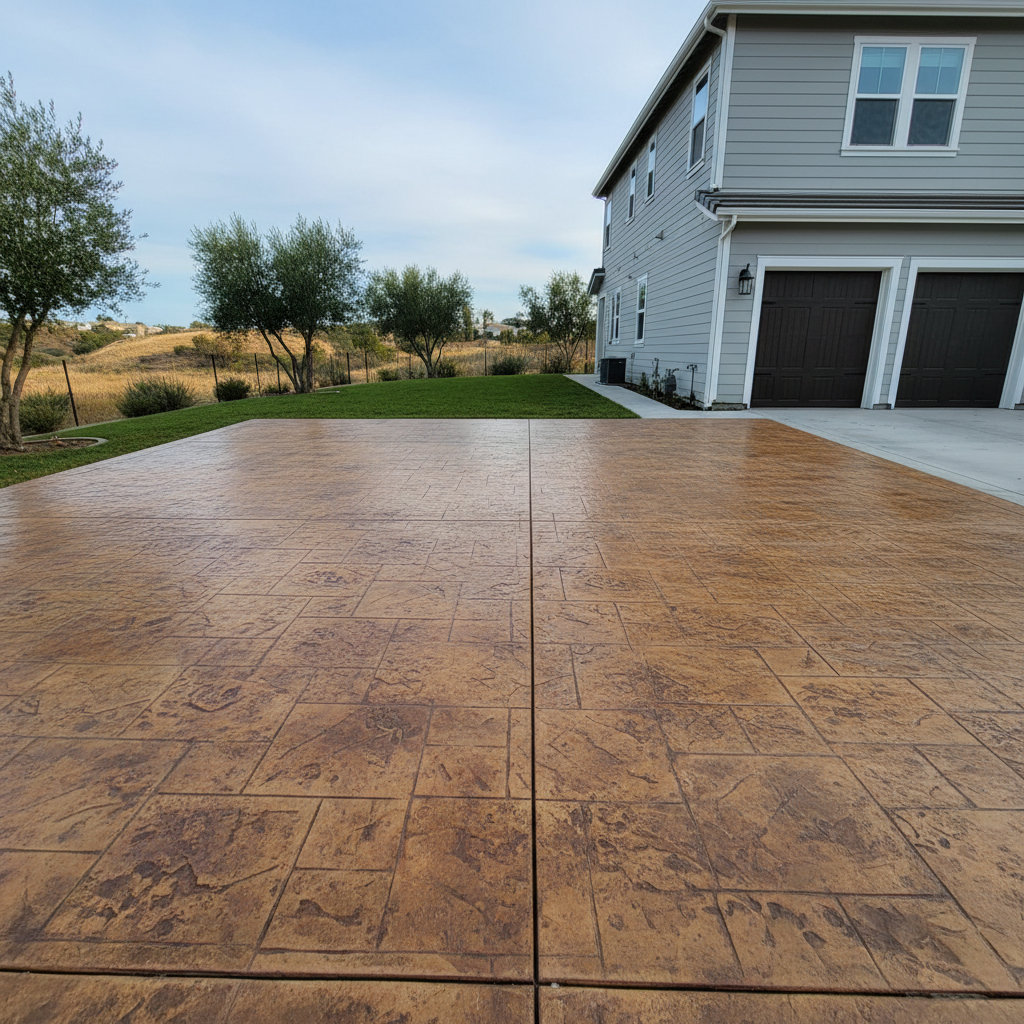 Exposed Aggregate Concrete completed by Apex Concrete Solutions in Santa Clara, CA